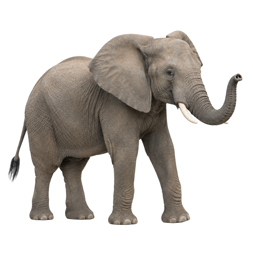 El elefante de gugiboard, cuyo barrito suena en el tablero de Sonidos