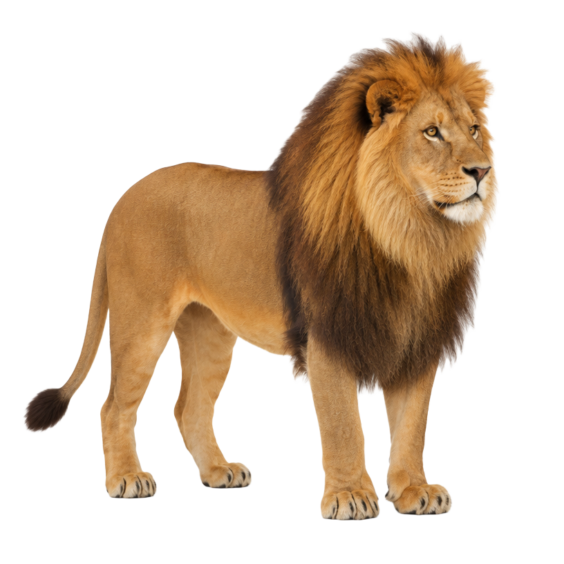 El león del tablero Animales de la selva de gugiboard