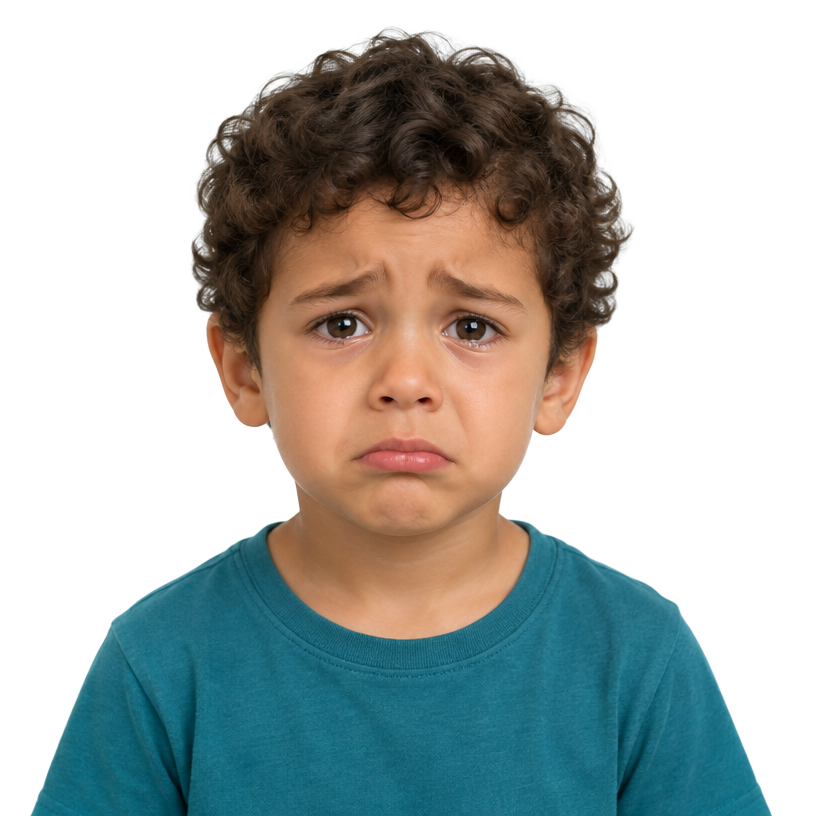 Una cara triste del tablero de Emociones de gugiboard