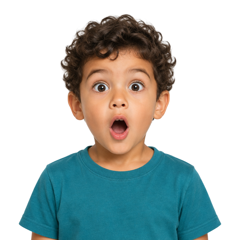 Una cara sorprendida del tablero de Emociones de gugiboard